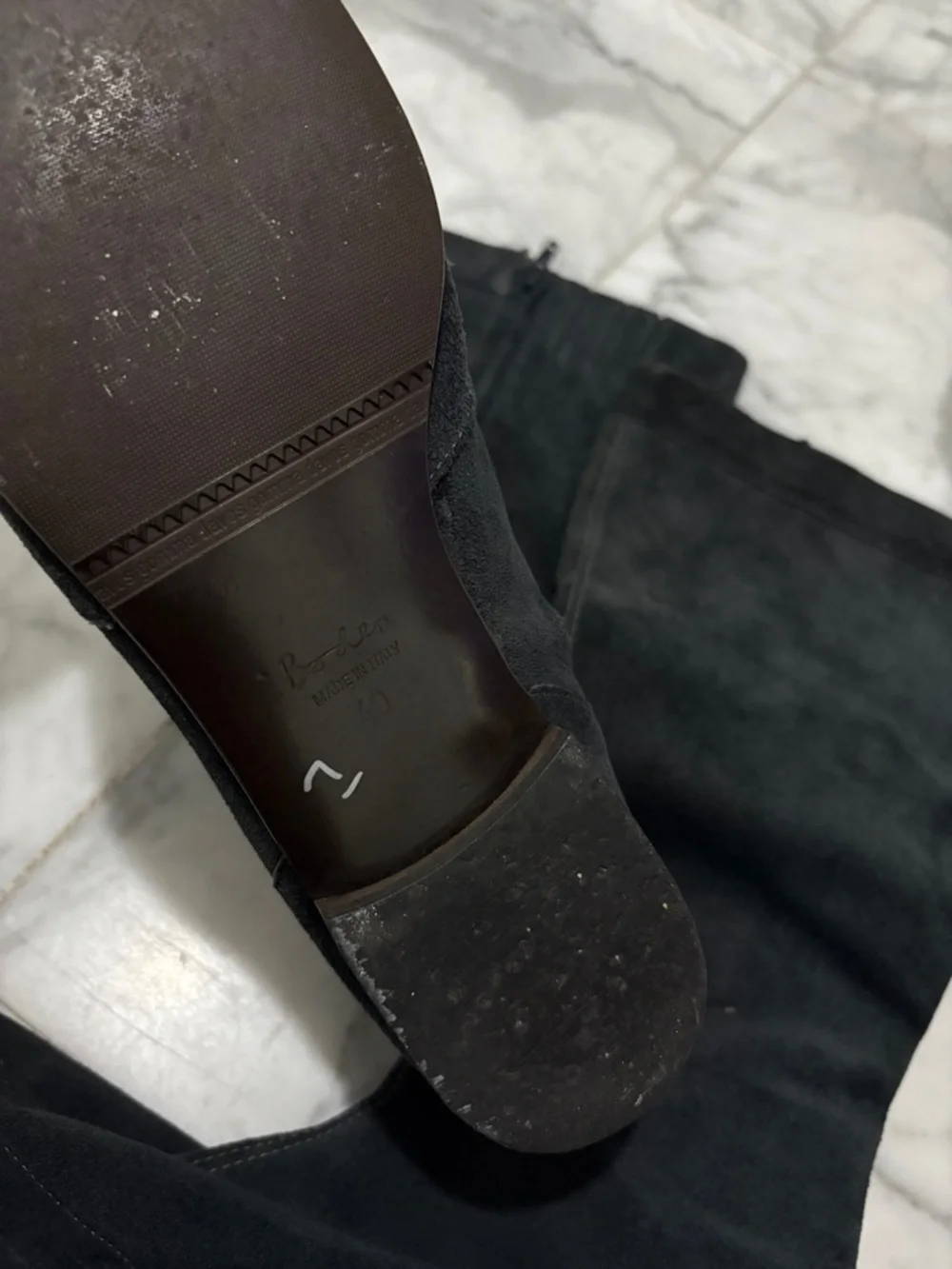 Boden Gray Suede Leather Tall Boots - size 40